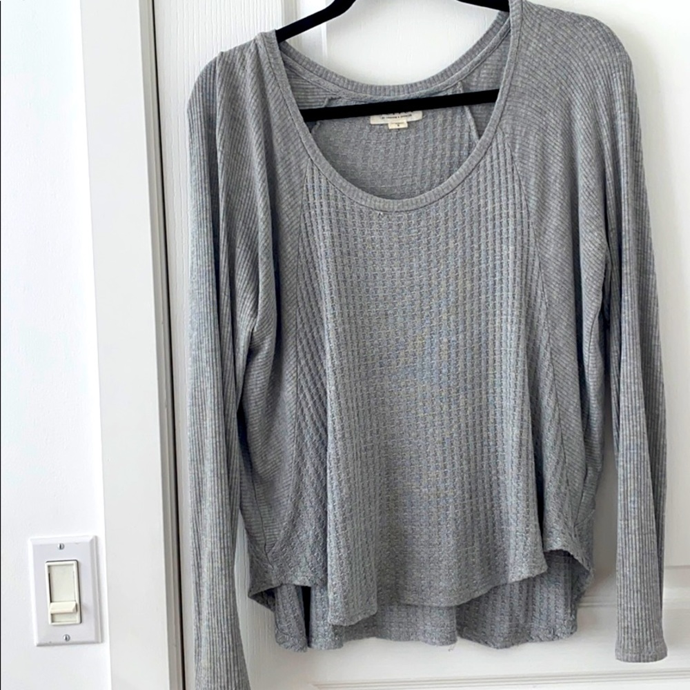 Velvet Grey Waffleknit Sweater